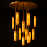 Audubon Alabaster Round Chandelier 40"